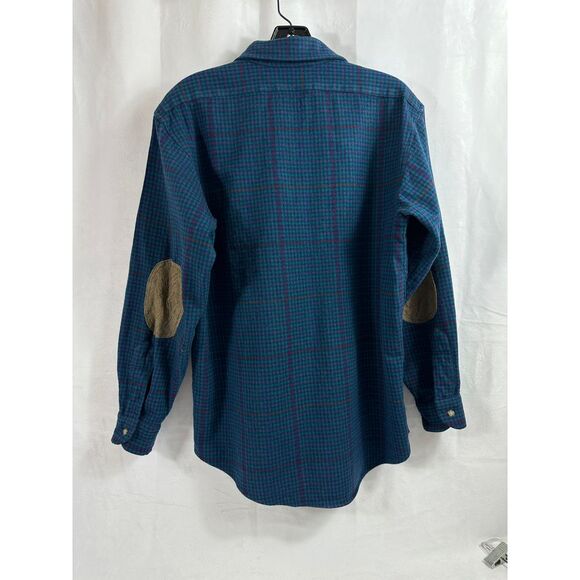 Pendleton 100% Wool Button Down Elbow Patch Trail Shirt  VTG Size Med - Picture 3 of 6